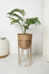 Belle jardinière écologique au look martelé fini en aluminium antique et laiton pour les applications de verdure et de jardin à l'intérieur/extérieur - Product Image 2