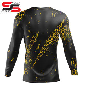 OEM, impression par sublimation, chemises MMA Rash Guard personnalisées, chemises à manches longues et compression à séchage rapide pour hommes - Product Image 2