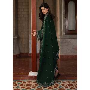 Ensemble 3 pièces en mousseline brodée SAPPHIRE avec dupatta et pantalon brodés en tissu Khaddi pour le printemps/été BIC-4678 - Product Image 4