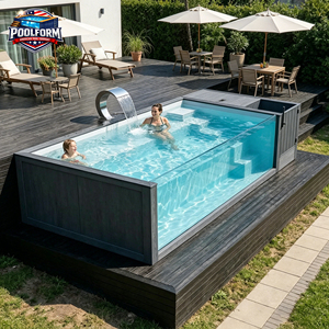 Instagrammable Clear Window Above Ground Pool for Hotel and Resort Prefabricated Fiberglass Swimming Pool - Product Image 6