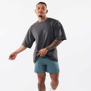 เสื้อยืดคอกลมแขนยาวสำหรับผู้ชายเสื้อยืดคอกลม220Gsm ไหล่ปล่อยชายทรงโอเวอร์ไซส์ทำจากผ้าฝ้าย100% ออกแบบได้ตามต้องการ - Product Image 1