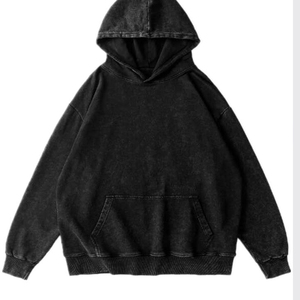 Haute qualité Logo personnalisé 420 GSM imprimé hommes surdimensionné recadrée Vintage sale lavage lourd coton français éponge à capuche hommes - Product Image 5