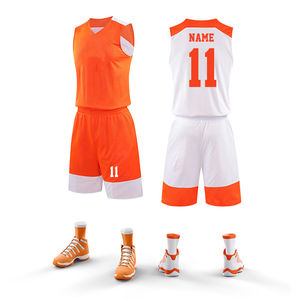 Uniformes personnalisés de basket-ball pour jeunes de haute qualité, brodés et imprimés de grande taille, fabriqués à partir de matériaux de première qualité - Product Image 2