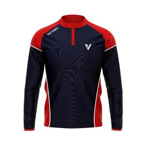 OEM personalizado 1/4 cuarto cremallera hombres manga regular sudadera equipo de fútbol invierno chaqueta de fútbol de gran tamaño Top ropa de fútbol - Product Image 2