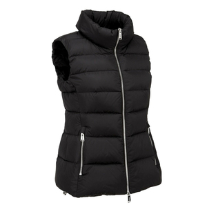 Venta al por mayor sin mangas invierno Puffer chaleco cremallera con diseño de logotipo personalizado a prueba de viento Casual de ganchillo mujeres chalecos ecuestres - Product Image 1