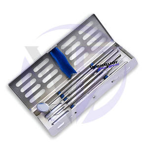 Kit de 4 Espejos Dentales de Acero Inoxidable de Wenquar, Juego de Instrumentos Dentales Manuales Quirúrgicos con Sonda y Raspador, Fabricado por Wenquar - Product Image 1