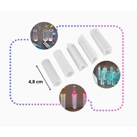 Kit de moldes de silicona SC ECOMMERCE para joyería DIY, resina epoxi, pendientes, colgantes, llaveros, taladro/cuentas D4-C7AE-48WN