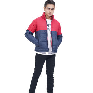 Chaqueta Acolchada de Lona para Hombre, Diseño en Contraste de Color, OEM 2025, Impermeable, Resistente al Viento, 100% Poliéster, con Cierre, para Invierno y Actividades al Aire Libre - Product Image 5