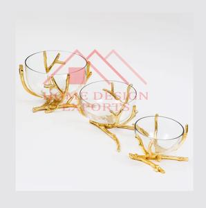 Bowl with Metal Stands <b>for</b> <b>Table</b> Top Decoration & Centerpiece Decor <b>for</b> Decorative Serving & Party Decor - Product Image 1