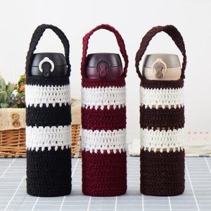 Manchon de tasse en crochet fait main universel, isolant thermique en fil, anti-chute, housse de protection pour bouteille, cadeau original pour verre - Product Image 1