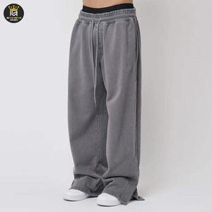 Impression personnalisée de pantalons évasés lourds pantalons évasés en polaire pour hommes pantalons évasés vintage délavés à l'acide - Product Image 1