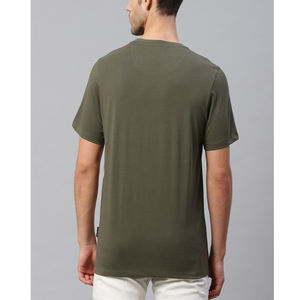 T-shirt uni pour hommes, haute qualité, impression personnalisée, en spandex, décontracté, logo personnalisé pour hommes - Product Image 3