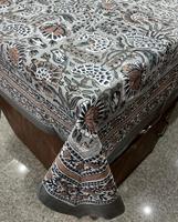 Nappes de luxe en coton vert à motifs floraux, imprimées au bloc, fabriquées à la main en Inde pour la maison, les hôtels et les cadeaux, personnalisation disponible en gros