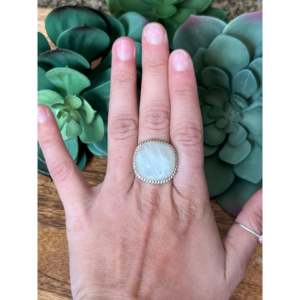 Reda Galvan Moonstone & Sterling Silver Statement <b>Ring</b> Size 6 - Product Image 2
