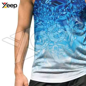 Camiseta Deportiva de Punto Casual para Hombre, de Alta Calidad, MOQ Bajo, Corte Ajustado, Sin Mangas, 100% Algodón, Transpirable, de Secado Rápido, Servicio Personalizado OEM - Product Image 2
