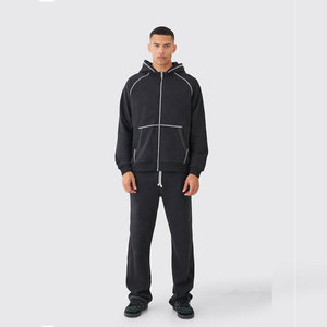 Survêtement en polaire vierge pull surdimensionné uni de haute qualité pour hommes survêtement de jogging personnalisé - Product Image 5