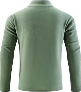 Sweat-shirt à fermeture éclair pour hommes, taille XS supérieure, motif solide, polaire thermique, pour les activités de plein air en hiver-Camping - Product Image 4