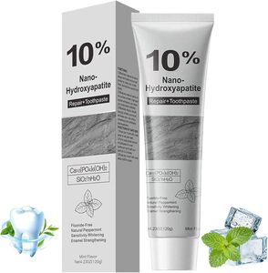 Pasta Dental con 10% de Nano Hidroxiapatita, Sin Flúor, Repara el Esmalte, Blanqueadora, para Adultos con Dientes Sensibles, Sabor a Menta Fresca, 120g - Product Image 1