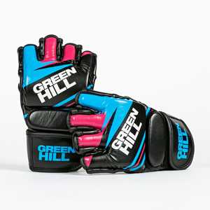 Gants de sparring MMA CHROMA RAGE en cuir PU personnalisés avec lacets et motif imprimé pour l'entraînement de boxe - Product Image 1