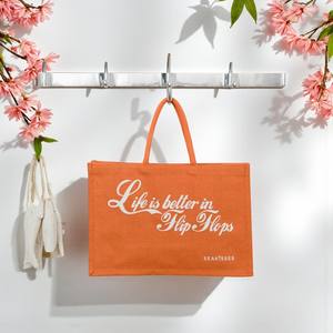 Sac fourre-tout en jute biodégradable personnalisé EcoHold sac fourre-tout à bandoulière durable pour femmes sac promotionnel réutilisable - Product Image 3