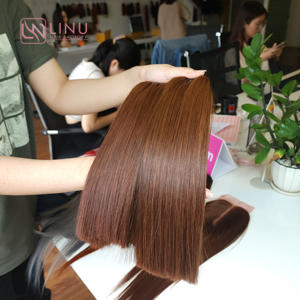 Pelucas de pelo negro natural recto de hueso sedoso vietnamita de extremo grueso súper dibujado doble para mujeres negras - Product Image 6