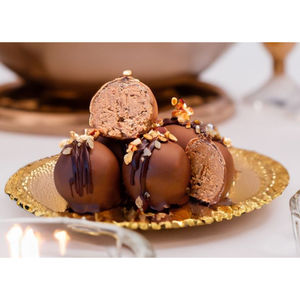 Top Quality Gold Metal <b>Chocolate</b> Sweets Serving Platter Stylish Designer <b>Chocolate</b> Server Dish For <b>Wedding</b> Parties & Events - Product Image 2