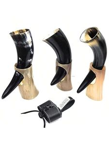 Tradition Best Quality Natural Real Horn Handmade Viking Drinking Horn with Best Quality Made by Export From India - Product Image 3