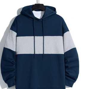 Basics coton mélangé sweats à capuche personnalisés de haute qualité pour hommes coton polyester polaire imprimé 100% Logo poche avant - Product Image 4