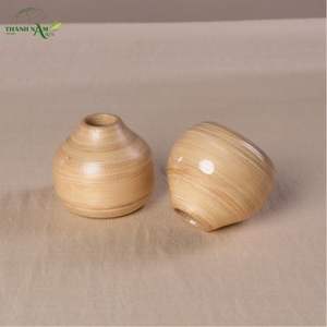 Jarrón de Bambú Natural - Jarrón Decorativo Redondo Hecho a Mano para Decoración del Hogar e Interior - Product Image 5