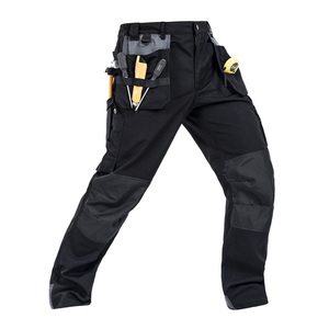 Pantalones tácticos de carga de construcción duradera rodillas reforzadas rodillas acolchadas pantalones de trabajo de Cordura bolsillos de herramientas de funda múltiple - Product Image 4