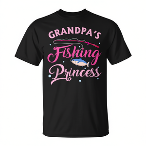 T-shirt personnalisable promotionnel « Grand-père's Best Fishing Bass Fisher Princess » - Product Image 2