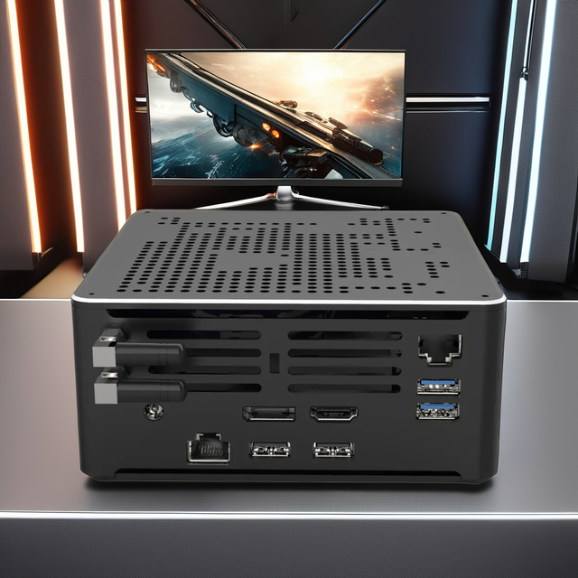 2025 Mini PC Intel Core I9 10980HK DDR4 RAM M2 NVME SSD 4K DP HD Type C Dual LAN 4xUSB3 Win10 Linux Gaming Computer