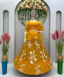 Attrayant georgette broderie séquence travail lehenga choli avec dupatta mariage porter prix de gros vêtement ethnique - Product Image 2