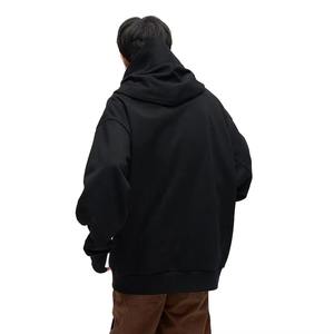 Logo personnalisé Broderie Double Capuche Ninja Double Couche Pull Plus Size Heavyweight Full Zip Up Balaclava Hoodies Hommes - Product Image 3