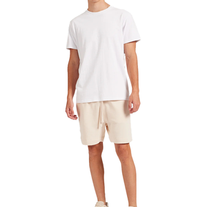 Fabricación al por mayor Negro Azul blanco 350G suéter de algodón Terry Loose Fit Simple sólido corto para hombres - Product Image 5