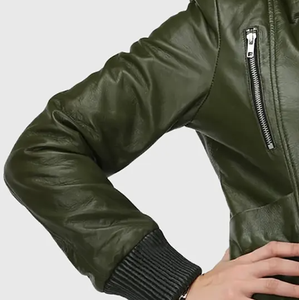 Veste en cuir ajustée pour femmes de haute qualité | Veste en cuir véritable en cuir de vachette pour des tenues à la mode - Product Image 5