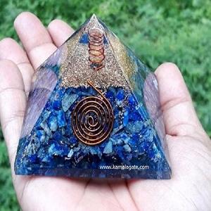 Pirámide de energía de cobre y cristal turquesa de ágata al por mayor, piedra semipreciosa artesanal, pirámide de orgón cargada de Reiki - Product Image 2