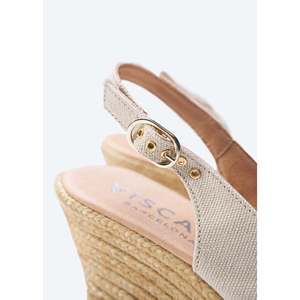 Palomera tela espadrillas zeppe eleganti sandali in tela con zeppa - Product Image 5