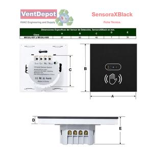 Sensore di Movimento a Infrarossi MXSXJ-003, Confezione da 3, Rilevamento Unidirezionale 3-10cm, 100-240V AC, 800W 10A, Nero - Product Image 4