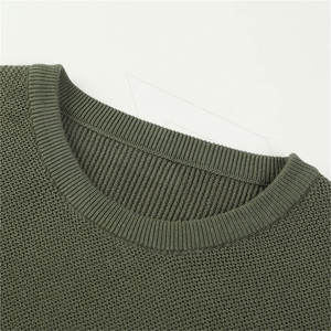 Pulls respirants pour hommes ODM coton blanc sweats unis matériaux originaux pull hommes sueur porter O cou chandails - Product Image 6