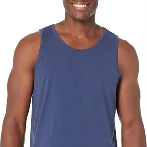 เสื้อกล้ามออกกำลังกายเล่นกีฬาของผู้ชายเสื้อแห้งเร็วระบายอากาศได้ดีสินค้า2024ออกแบบได้ตามต้องการไซส์ใหญ่พิเศษผ้าทอแบบถัก - Product Image 1