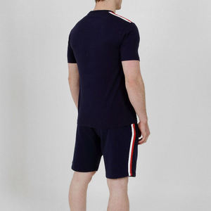 Conjunto deportivo OEM para hombre, conjunto de 2 piezas de verano, camisetas de manga corta y pantalones cortos, conjunto de pantalones cortos transpirables informales con estilo para hombre - Product Image 5