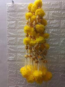 Colgantes laterales de Marigold Choodi coloridos con cuentas Fondos de escenario de boda Genda Phool Garland Temple Decor Diwali Decor - Product Image 5