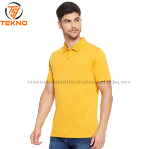เสื้อยืดโปโลแขนสั้นสำหรับผู้ชายออกแบบได้ตามต้องการเนื้อผ้าถักผ้ายืดระบายอากาศได้ดีใส่สบาย - Product Image 3