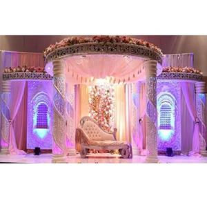 Lujoso indio boda cristal Mandap decoración marfil cristal Jali Pilar boda Mandap magnífico cristal boda Mandap - Product Image 1