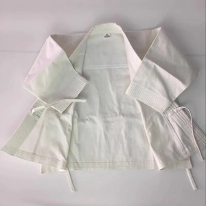 Uniforme de Karate transpirable de algodón de 10oz para niños adultos estudiante Gi pantalones chaqueta para artes marciales con cinturón gratis lona blanca - Product Image 5