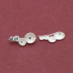Prix d'usine direct nouveau concepteur 925 boucles d'oreilles en argent sterling grimpeur d'oreille en argent massif avec placage en or 18 carats - Product Image 2