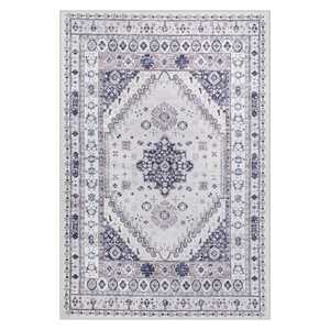 Ensemble de tapis de sol lavables Netline KELIM2001, design floral beige moderne, Home Rugs Depot - Product Image 1