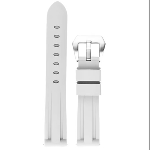 JD6082 Correa de Reloj Inteligente Deportiva Unisex Blanca, Impermeable y Duradera, de Silicona Suave y Ligera, con Logotipo Personalizado, Hebilla de Acero Inoxidable, 20-26 mm - Product Image 1