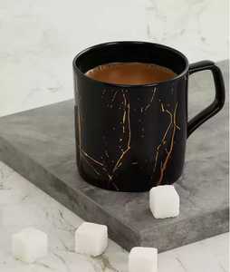 Modern Black Marble Ceramic Coffee Mug | 350ml Gold Accent Tea <b>Cup</b> <b>for</b> Office, Home & Promotional Use | Perfect <b>for</b> Gifting - Product Image 2